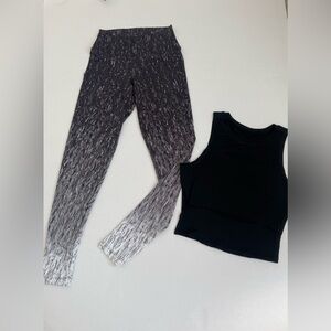 Gradient Black and White Women's Leggings